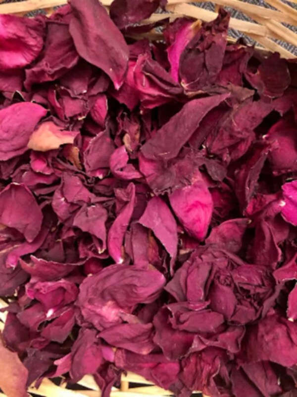 Red Rose Petals, Rustic Dried Flowers Confetti